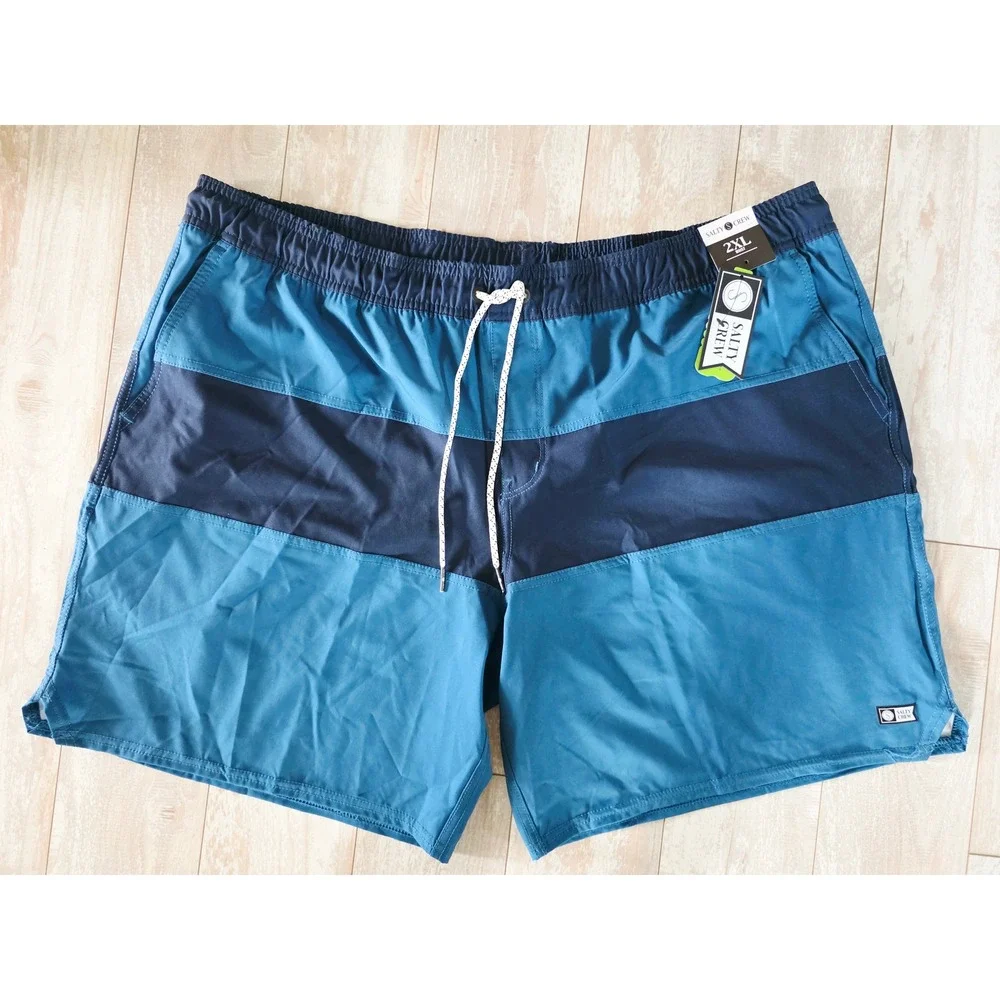 Salty Crew Mens 2XL Blue Colorblock Board Shorts Swim Trunks NWT